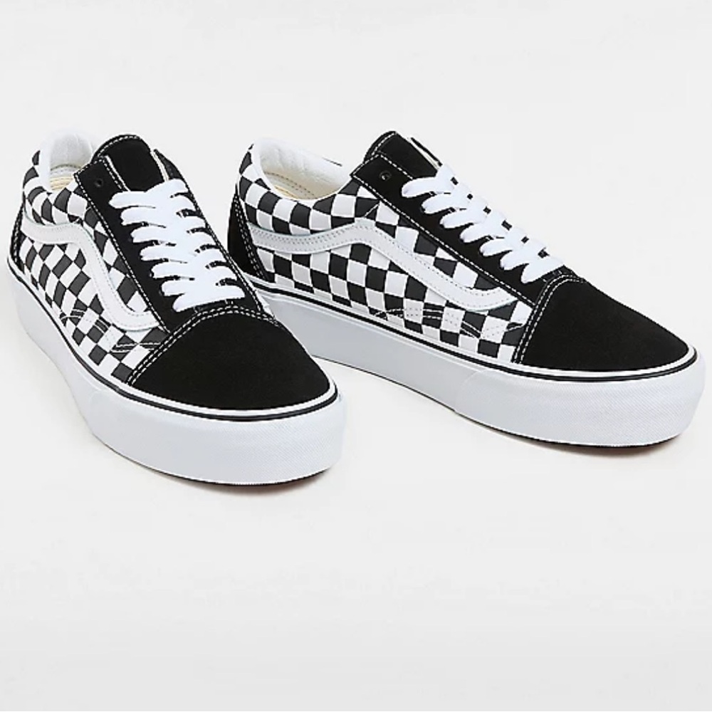 CHECKERBOARD OLD SKOOL PLATFORM VANS